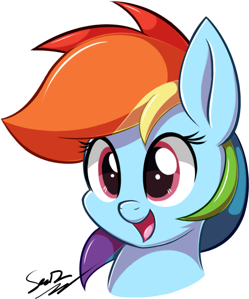 Sheandog, Cute, Dashabetes, Happy, Portrait, Rainbow - عکس پونی کوچولو کمیاب (851x1071), Png Download