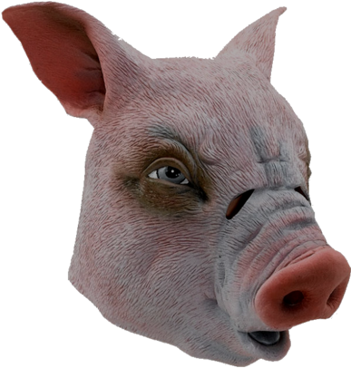 Orlob Vollkopfmaske Schwein Karneval Fasching Maske (386x500), Png Download