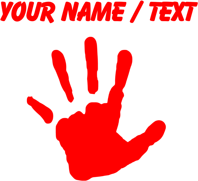 Custom Red Handprint Messenger Bag - Custom Dinosaur Running Sticker (700x700), Png Download