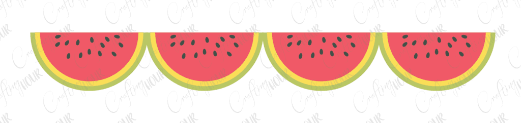 Guirnalda Sandia 2mts - Guirnalda Sandía (1024x243), Png Download