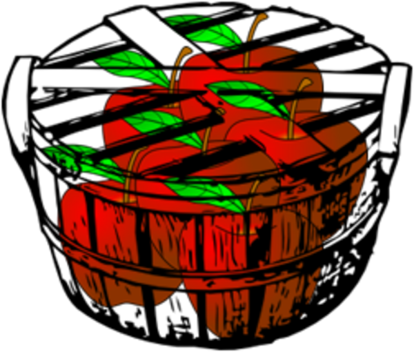 Apple Basket Free Images At Clker Com Vector Clip Art - Clip Art (600x510), Png Download