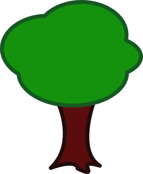 Empty - Apple - Basket - Clipart - Cartoon Tree (492x597), Png Download