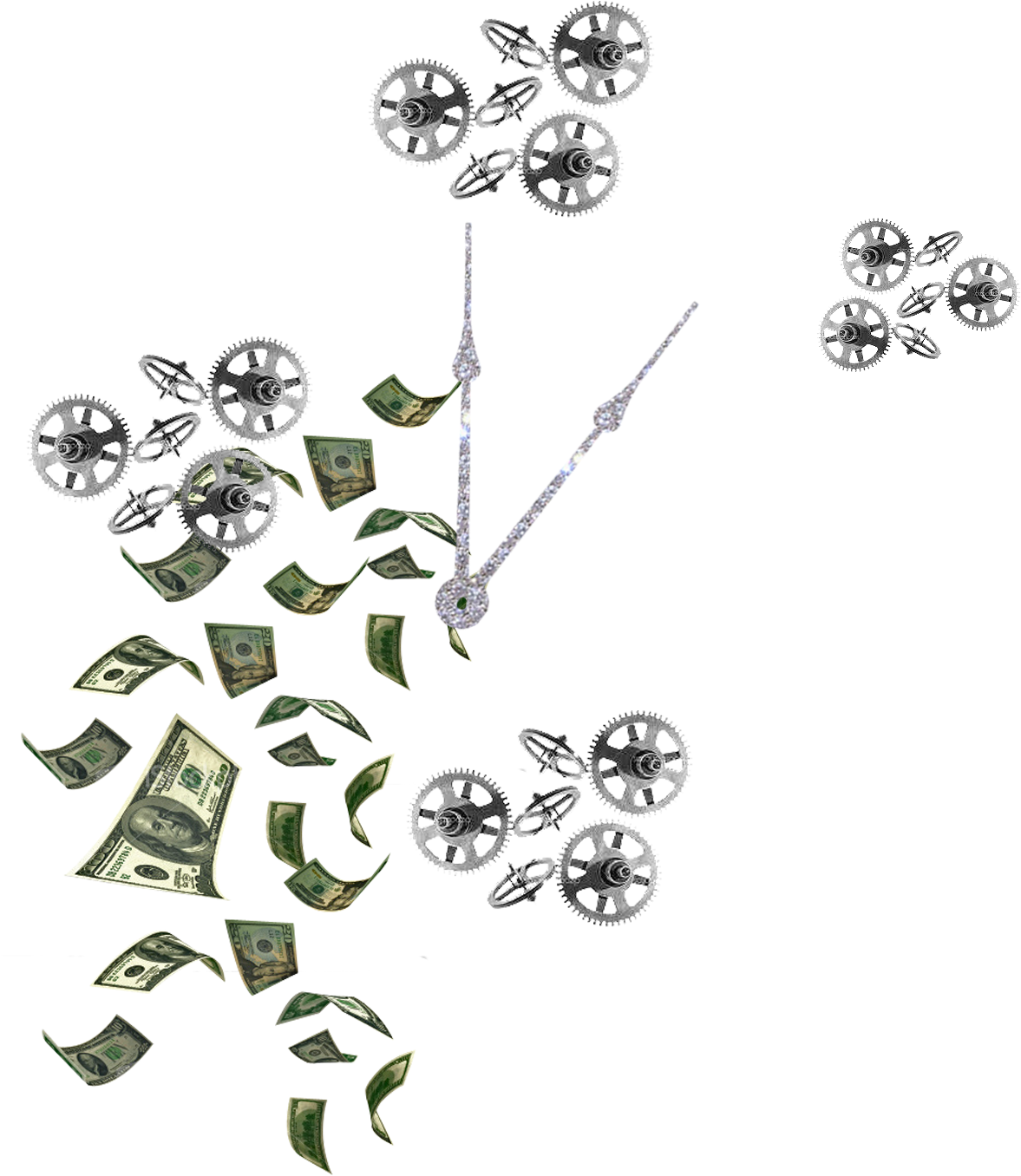 Falling Money (2400x1500), Png Download