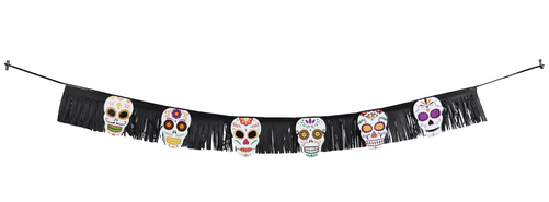 Halloween Paper Decoration, Skeleton Garland - Banner (500x500), Png Download