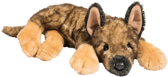 German Shepherd Stuffed Animal (600x600), Png Download