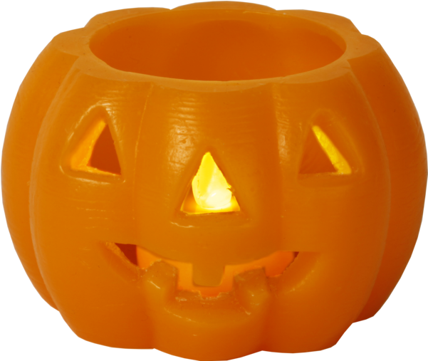 Led Candle Halloween - Star 066-36 8 X 9 Cm Pumpkin Led Lighting Candle With (600x600), Png Download