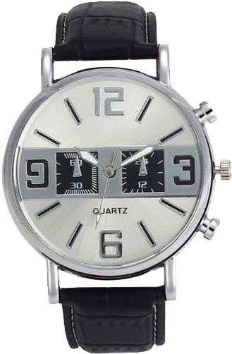 Time Is Money - Geneva Men Watch Fashion Waterproof Arabic Leather (640x640), Png Download