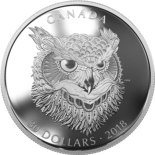 Pure Silver Coin - Zentangle Wolf Coin (570x570), Png Download