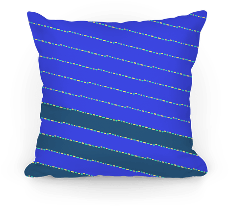 Blue Diagonal Dashed Stripes Pattern Pillow - Pillow (484x484), Png Download