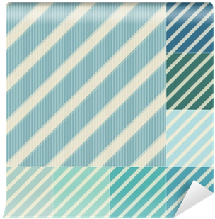 Seamless Green Blue Diagonal Stripes Pattern Wall Mural - 【アイコス】【iqos】【iqosケース/iqosカバー】iqos ケース Iqos ハードケース クリア (400x400), Png Download