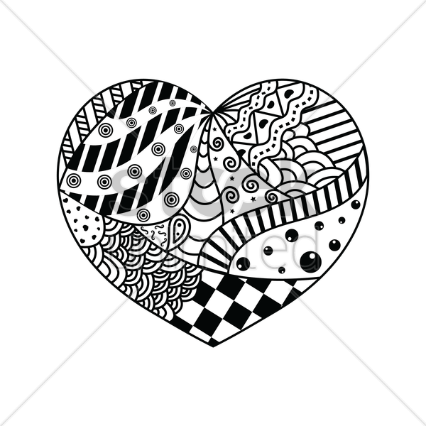 Blank Book Journal - Blank Book Journal: Heart Zentangle Cover Diary Notebook: (600x600), Png Download