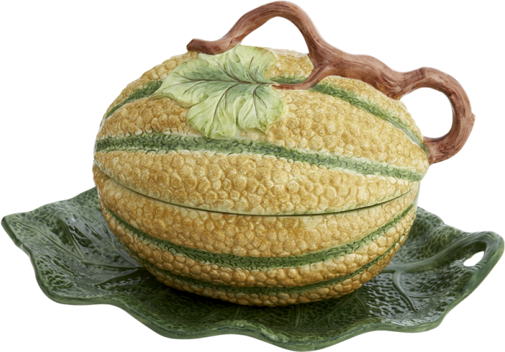 Mottahedeh Melon Tureen W/stand (1507x1000), Png Download