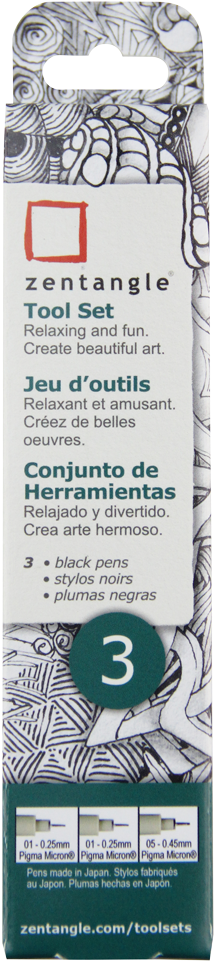 View Larger Image - Zentangle Pigma Micron - 3 Piece Tool Set (280x1001), Png Download