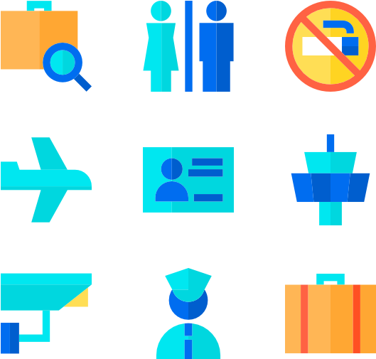 Airport Set - Icon (600x564), Png Download