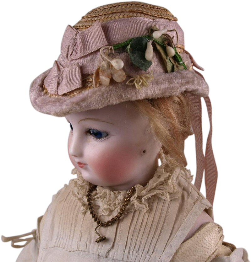 Wonderful Antique Straw Hat For French Fashion Doll - Doll (834x834), Png Download