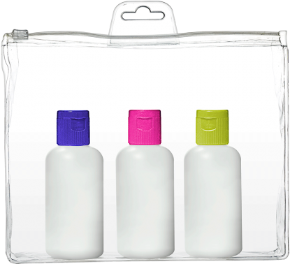 Three-ounce Travel Bottle Set - Travel Smart Travel Bottle Set (550x550), Png Download