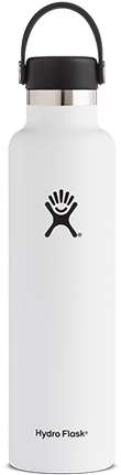 24 Oz Hydroflask White (500x500), Png Download