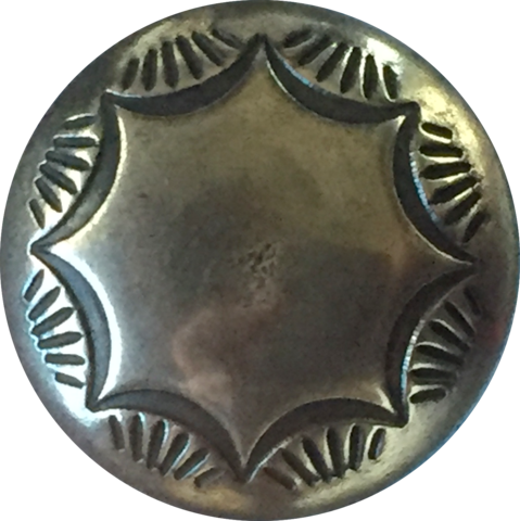 Morning Star Silver Concho Button 5/8" Or - Santa Fe (479x480), Png Download
