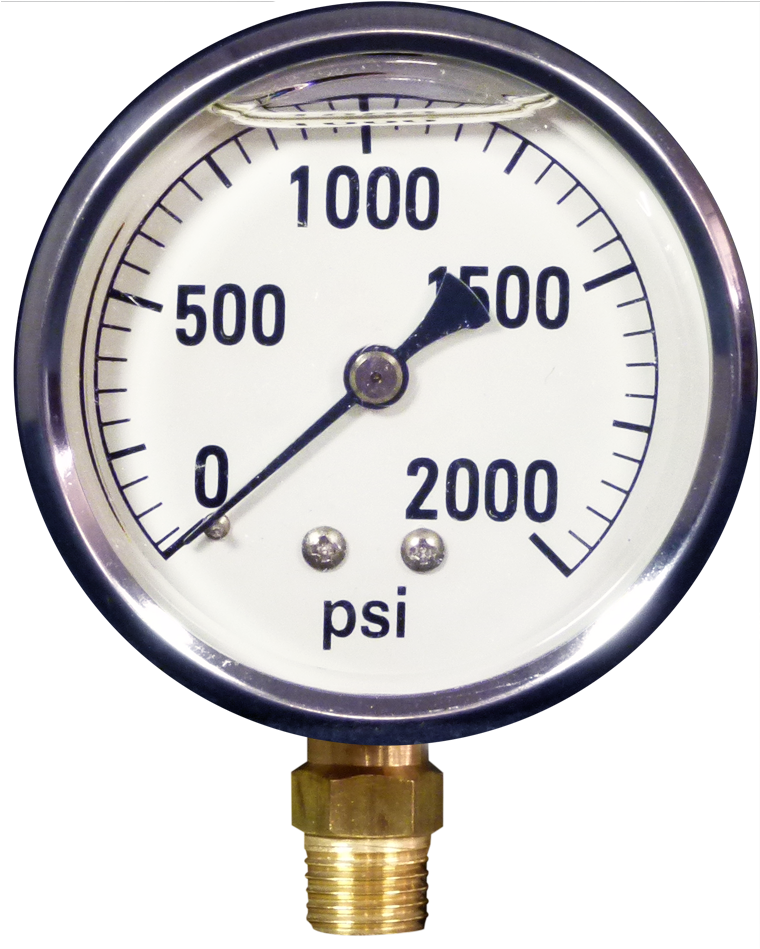 Water Pressure Gauge 2000 Psi (1000x1000), Png Download