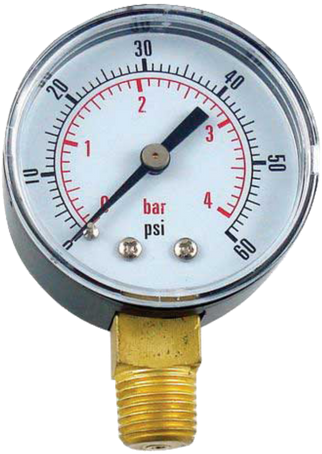 2 Inch Replacement Gauge With 1/4 Inch Mpt 30 Pounds - Pro Co2 Beer Regulator Co2 Beer Regulator Pressure (480x459), Png Download