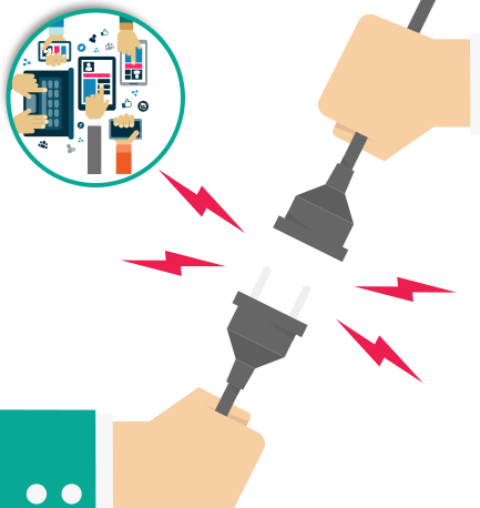 The Unplugged Challenge - Connecting Cables Vector (433x458), Png Download