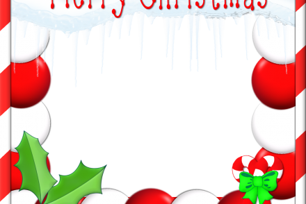Merry Christmas Border Design - Clipart Of Christmas Borders (440x294), Png Download