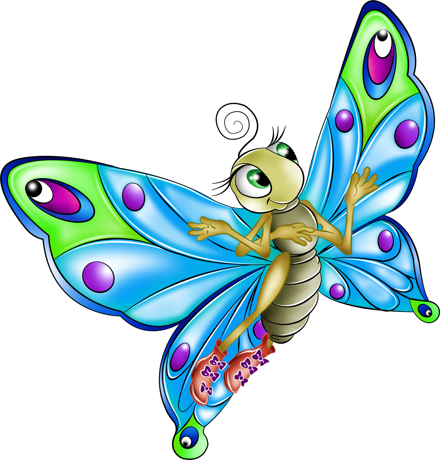 Mis Laminas Para Decoupage Butterfly, Clip Art And - Butterfly Cartoon (1434x1500), Png Download