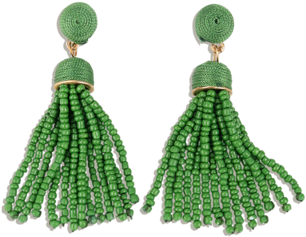 Beaded Tassel Earrings Earrings Lou Lou Boutiques - Earring (406x600), Png Download