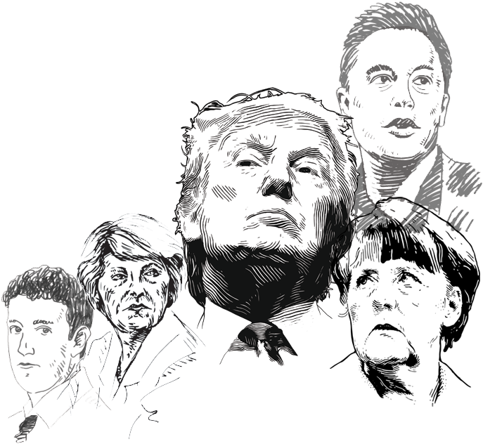 World Leaders - World Leaders Cartoon 2018 (750x700), Png Download