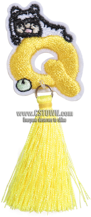 Yellow Cute Tiger With Tassels Patch - Yellow (780x780), Png Download