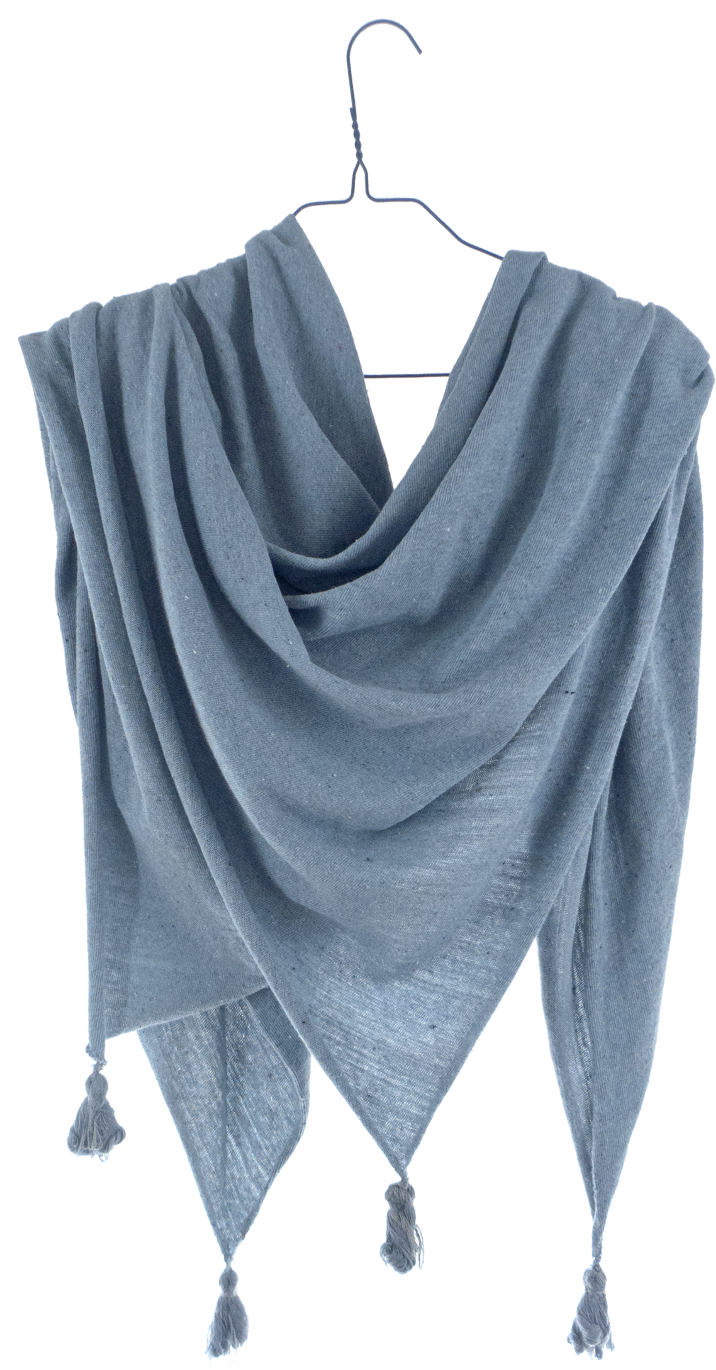 Large Scarf With Tassels, Here Shown Open - Scarf (778x1418), Png Download