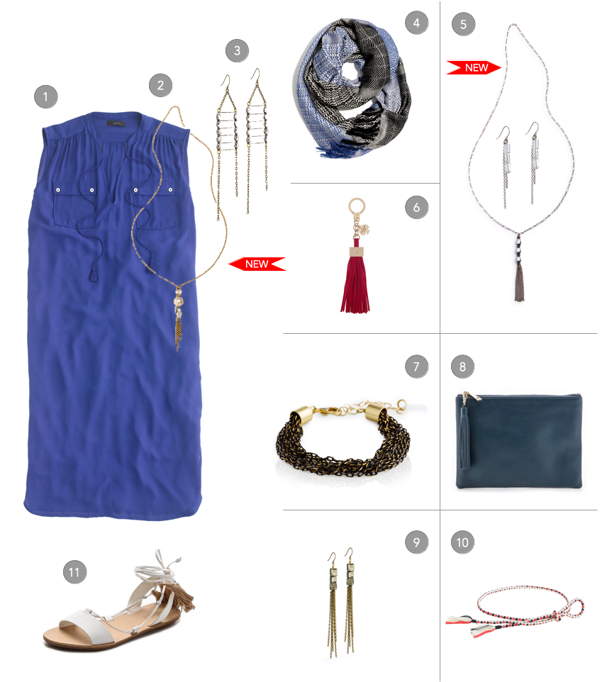 Tassel Necklace Long Fringe Necklace Tassel Jewelry - Handbag (875x1004), Png Download