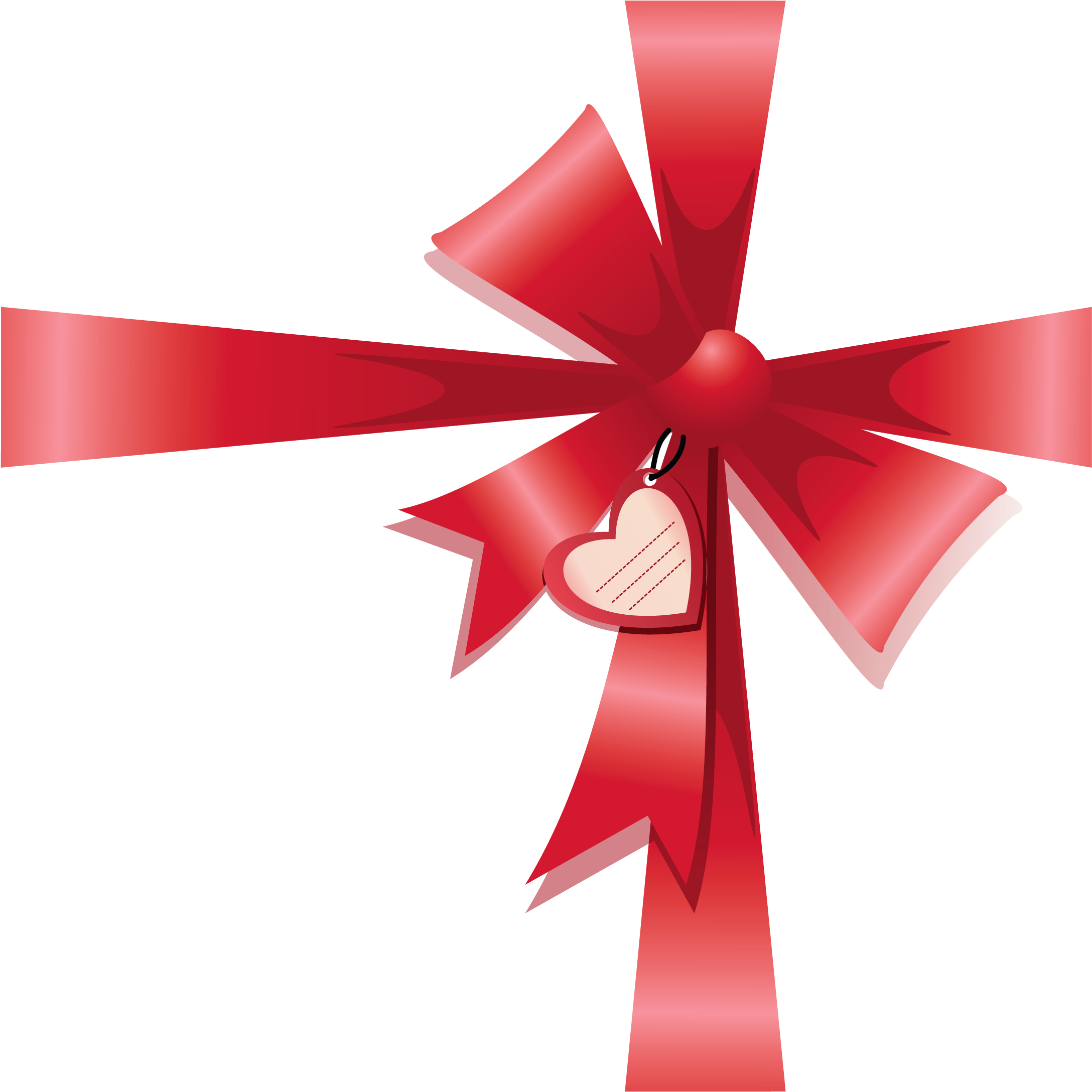 Valentine Decorative Bow With Heart Png Clipart - Valentine Bow Png (2259x2280), Png Download