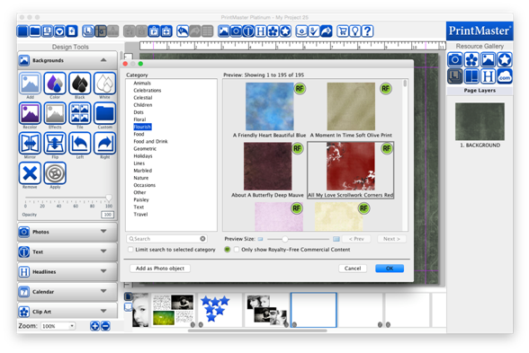Adding Custom Backgrounds - Printmaster Platinum - Version 7 - Box Pack (588x393), Png Download