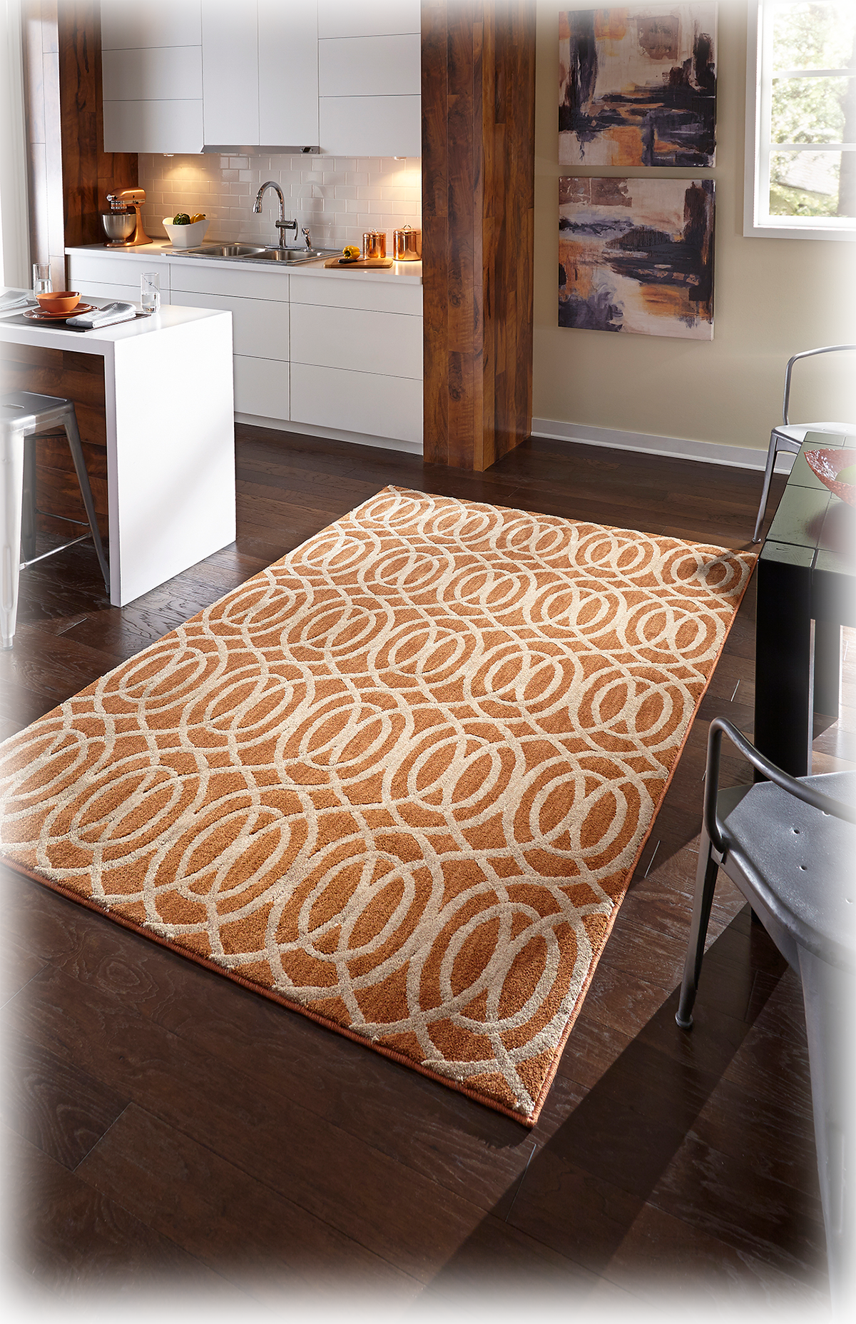 A Modern Patterned Motif Makes A Vibrant Custom Area - American Rug Craftsmen Davenport Colchester Spice Area (1200x1855), Png Download