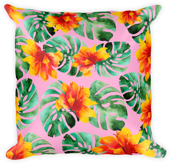 Tropical Monstera Bloom Pillow - Monstera Laptop Sleeve - 13" (600x600), Png Download