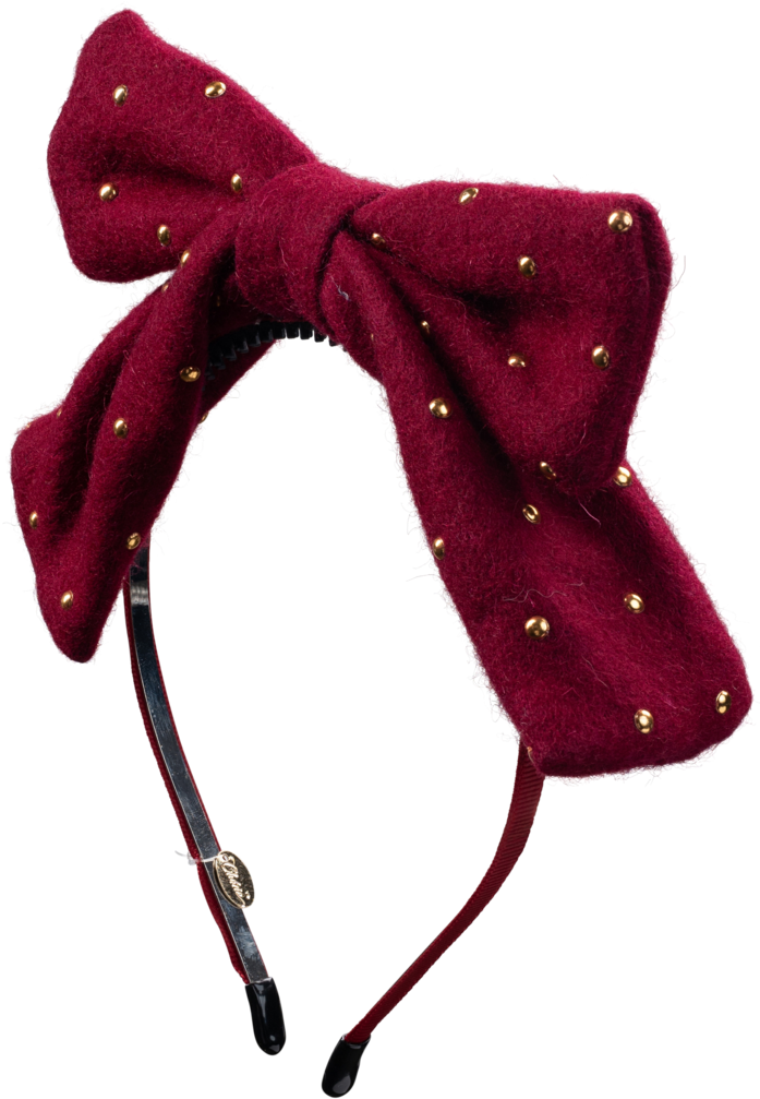 Gold Dotted Pop Up Bow Headband - Headband (705x1024), Png Download