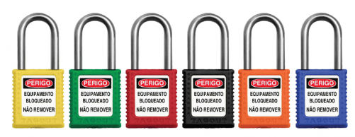 Cadeado Plástico - Haste Metálica - Security (500x500), Png Download