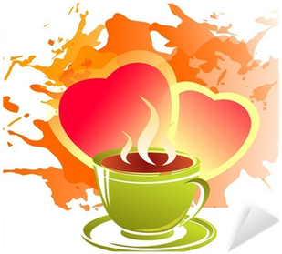 Vinilo Pixerstick Corazones Y Taza De Té • Pixers® - Tea (400x400), Png Download