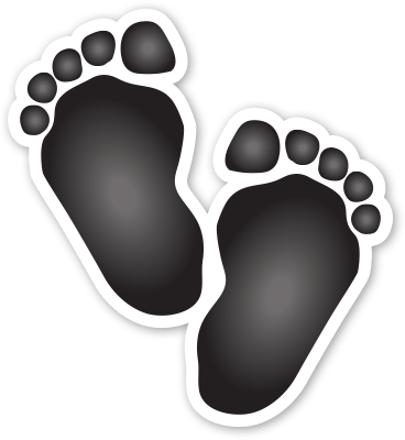 Baby Foot Prints - Clip Art (368x400), Png Download