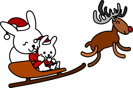 Reindeer, Deer, Sled, Animals, Christmas - Grade 1 Number Bond Worksheets (516x340), Png Download