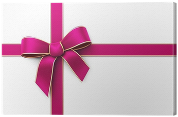 Present Wrapped With Pink Silk Ribbon Canvas Print - Ribbon (400x400), Png Download