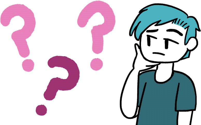 A Drawn Image Of A Person Holds Their Hand Up To Their - Drawing (1000x500), Png Download