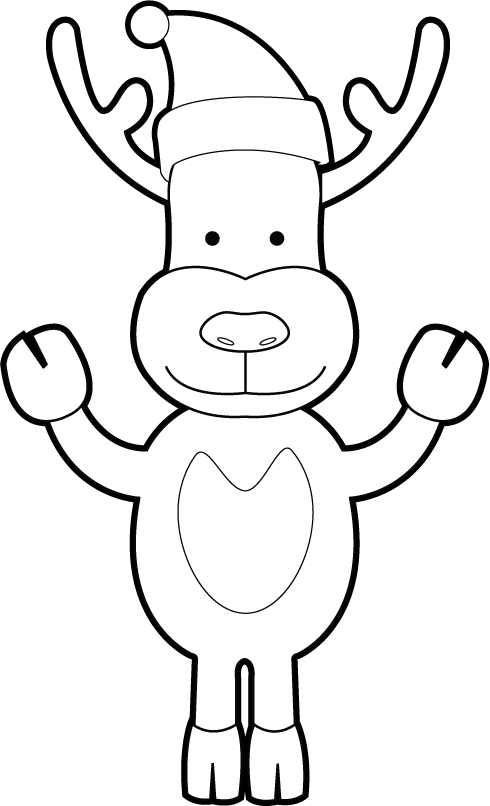 Funny Reindeer - Cartoon (490x806), Png Download