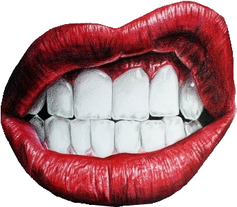 Lip Drawings, Flower Drawings, Drawing Pics, Drawing - Drawings Of Lips (500x353), Png Download