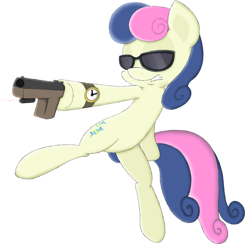 Overlord-derpy, Bon Bon, Colored, Cutie Mark, Drawing, - Pistol (978x1024), Png Download