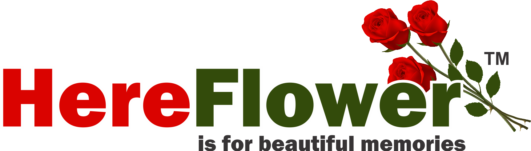 Here Flower - Flower (1830x563), Png Download