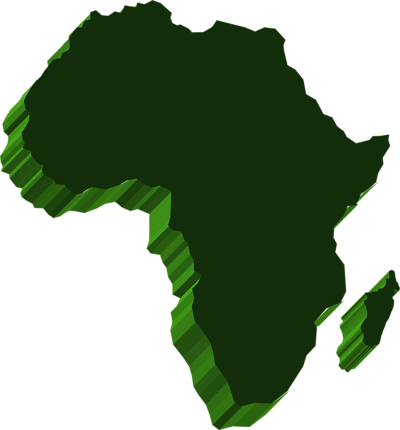 Africa 3d Clipart - Africa Map Outline Zambia (400x430), Png Download