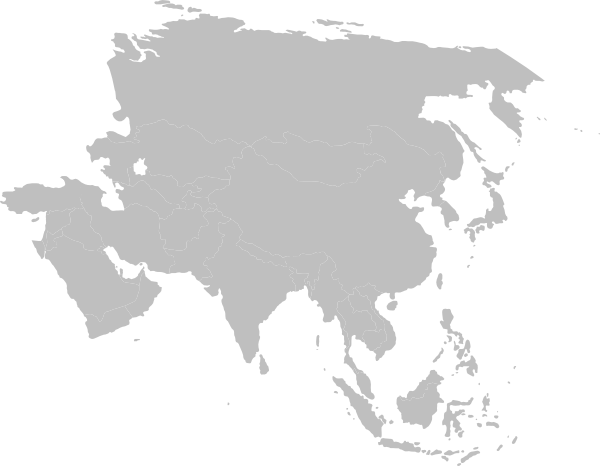 Continent - Asia Continent Map Png (600x466), Png Download