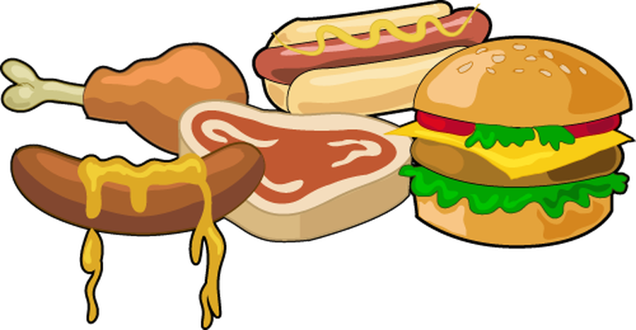 Hamburger Clipart School Food - School Meal (900x468), Png Download